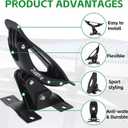 Just-V Steel Kayak Saddle Roof Racks Universal Car Roof Rack for Kayak Carrier Canoe Boat Paddle Board Surfboard Roof Top Mount on Car SUV Truck Crossbar