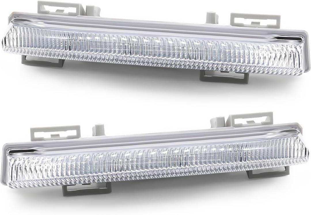 Fog Light Daytime Running Light DRL Compatible with C250 C300 C350 E350 E400 E550 E63 AMG SLK250 SLK300 SLK350 2012-2014 Fog Lamp Driver and Passenger Side 2049068900 A2049068900 (Left+Right)