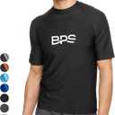 BPS Rashguard for Men Long Sleeve Short Sleeve Rash Guard Sun Protection Shirt UPF Quick Dry Mens Swim Shirt Fishing Surfing (XX-Large)