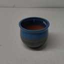 LuxenHome 12" Dia Ceramic Plant Pot, Indoor Outdoor Large Planter with Drainage Hole and Saucer, Blue and Green Gradient Glaze Flower Pot, Modern Decorative Planter for Home Garden Patio Porch