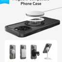 Anker Ultra Magnetic for iPhone Case with Sturdy 360° Ring Stand, Anti-Yellowing and Drop-Proof Crystal-Clear Protective Cover, Compatible with MagSafe (for iPhone 16 Pro, Clear Pink)