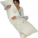 Ultra-Luxury Full Size Body Pillow All USA Best Shredded Memory Foam & Cool-Vent Viscose of Bamboo Cover | Long Cuddle Size for Pregnancy, Side, & Stomach Sleepers | Adult 20 x 54