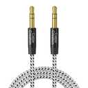 CableCreation Aux Cord (3FT/0.9M), 3.5mm Audio Cable Male to Male Aux Cable 1/8 Auxiliary Stereo Audio Cable for Car Headphones,Speaker, Tablets,Laptops,Android,Smart Phones, Black