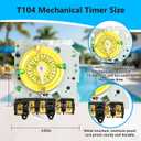 T104 Mechanical Timer Switch,208-277V AC DPST 40A,Pool Pump Switch,Heavy Duty Pool Timers Outdoor,Timer for Lights HVAC Systems,24 Hour 12 ON/Off for Pump