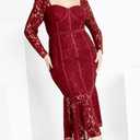 City Chic Plus Size Dress, Lace Valencia Dress (Red, 24 Plus)