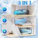 3-in-1 Portable Air Conditioners for Room, Evaporative Air Cooler, 4 Modes 3 Speeds/24H Timer, Fast Cooling Portable AC Unit, Remote 60 Oscillating Tower Fan, Quiet Swamp Cooler for Bedroom Office, 10.6 x 11.8 x 36.2 inches