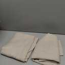 BGment Oatmeal Semi Sheer Curtains for Living Room 84 Inch Length 2 Panels Set - Rod Pocket Linen Drapes Camel Light Filtering Window Treatments for Bedroom Dining Farmhouse Lightweight, 52 X 84 Inch