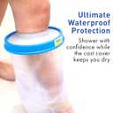 TKWC INC 100% Waterproof Leg Cast Cover for Shower  Reusable Watertight Foot Protector with Anti-Slip Bottom  Comfortable, Easy to Use