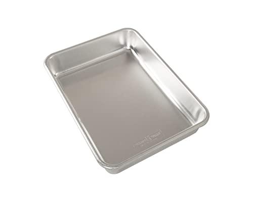 Nordic Ware Natural Aluminum Commercial Rectangular Cake Pan, Exterior dimensions 12.9 x 9.5 x 2.5 inches and interior dimensions 12.1 x 8.8 x 2.5 inches