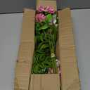 Hollyone 2Pcs Dahlia Artificial Flowers Bouquets Pink Fake Spring Wildflowers Silk Floral Arrangements Wedding Bride Bouquets Faux Flowers for Home Kitchen Office Table Centerpieces Wedding Decor