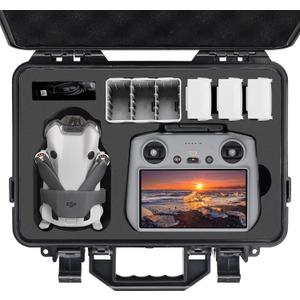 Professional Mini 4 Pro Hard Case, Waterproof Travel Carrying Case Bag for DJI Mini 4/3 Pro, with RC-N2/RC 2 Remote & Accessories (Mini 3/4 Pro Hard Case)