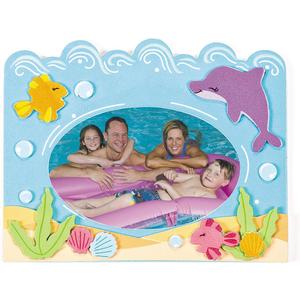 Fun Express Under The Sea Picture Frame Craft Kits - Makes 12 - Crafts for Kids and Fun Home Activities - VBS Vacation Bible School Supplies/Decor | Crafts for Kids, Fun Home Activities, VBS Vacation Bible School Supplies/Decor, 6" x 4 1/2" with a 4" x 2 1/2"