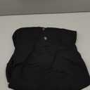 Women's Tops Waffle Knit V-Neck Long Sleeve T-shirts Button Down with Pockets Tunic Fashion Clothing (XXL, Black)