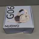 NUBWO Wireless Gaming Headset with Mic for Ps5 Ps4 PC, Zero Interference, 100-Hour Battery All-Day Play, 23ms Sync for Fortnite & Call of Duty/FPS Gamers, Triple Mode All Devices Compatible - White