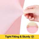 Smiry Spandex Tablecloth, Elastic Fitted Stretch Tablecloth for 6FT Rectangle Tables, Waterproof Washable Table Cover Skirt for Wedding, Banquet & Parties (Pink, 72Lx30Wx30H Inch)
