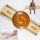 Transfer Board with Soft seat-Patient Slide Assist Device for Transferring Patient Elderly,and Disabled from Wheelchair to Bed,Toilet,Bathtub,Car Wooden Sliding Boards Platform (Brown)1