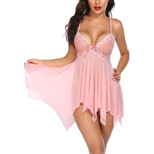 Avidlove Women Lingerie Lace Babydoll V Neck Sexy Sleepwear Strap Chemise, Small