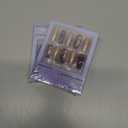 2 x Autumn Press on Nails Medium Coffin Fake Nails Glitter Gold Burgundy False Nails with Yellow Maple Leaves Design Glossy False Nails Press Ons Glue on Nails for Women Manicure 24 PCS