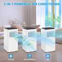 IDEALHOUSE 8,000 BTU Portable Air Conditioners with Remote Control, White