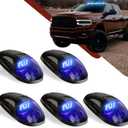 5 Pack Blue Cab Lights,16 LED 12V Top Marker Clearance Light with Smoke Finish for Roof and Running, Compatible with Dodge Ram 1500 2500 3500 4500 5500 2003-2018 Pickup Trucks