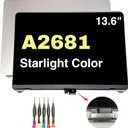 2022 Original New 13" A2681 LCD Screen for MacBook Air M2 EMC 4074 A2681 LCD Screen Replacement (Starlight)
