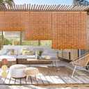 Outdoor Reed Roller Blinds 32x72in (WxH) Bamboo Shades Roman Roller Blinds for Patio Terraces Balconies Porch Windows Reed Roll-Up Blind Shades,Brown