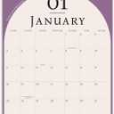 5 x Wall Calendar 2026, 12 Months, 17" x 12" Large Wall Calendar 2026 with Hanger, Thick Paper and Spiral Binding, Vintage Arch Design.