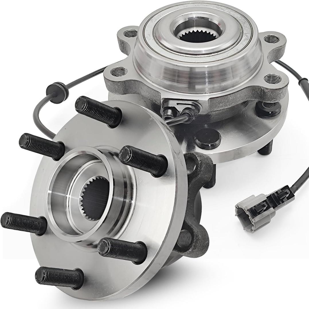 Pair 515065 4WD Front Wheel Bearing Hub Assembly Compatible with Nissan Frontier 2005-2019, for Nissan Pathfinder 2005-2012 Xterra 2005-2013, for Suzuki Equator 2009-2012, 6 Lugs w/ABS (OE Size)