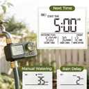 Diivoo Brass Sprinkler Timer, IP66 Waterproof Programmable Hose Timers for Watering with Large Display, Rain Delay & Manual Mode for Outdoor Automatic Irrigation of Garden, Lawn, Yard