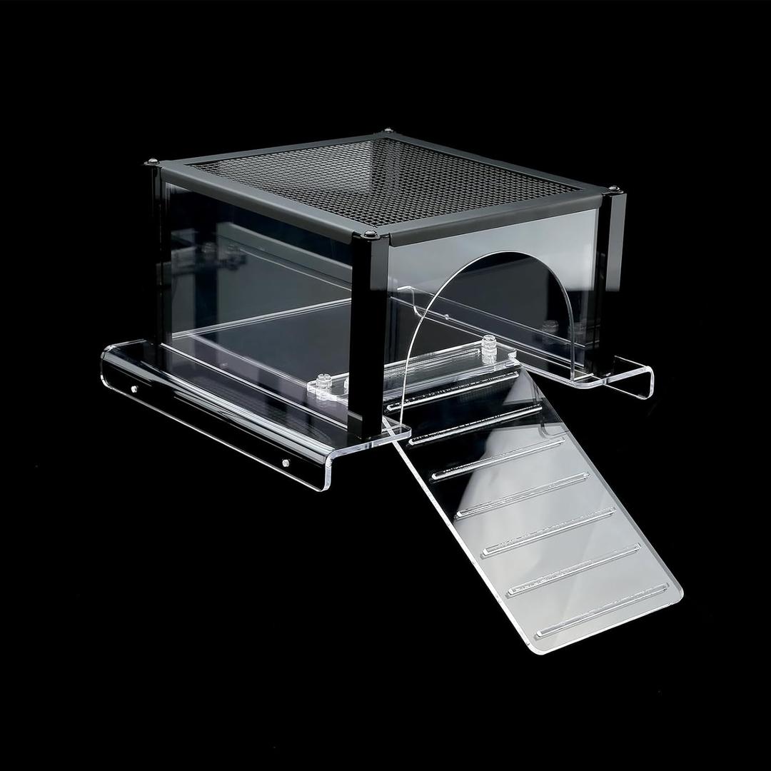 Turtle Topper Basking Platform for Aquatic Turtles 10/20/29/55 Gallon Tank, Aquatic Reptile Ramp Dock, Terrace, Accessories (Large)