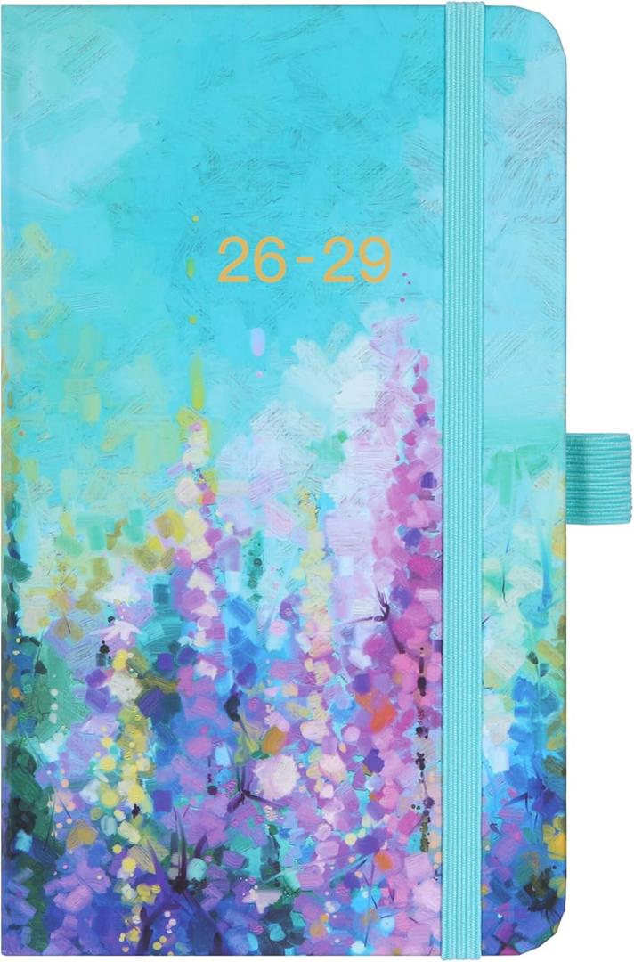 2026-2029 Pocket Planner/Calendar - 3 Year Monthly Planner 2026-2029, JUL. 2026 - JUN. 2029(36 Months), 6.3" x 3.8", Monthly Pocket Calendar with 60 Note Pages, Pen Hold, Perfect Organizer for Purse - Oil Painting
