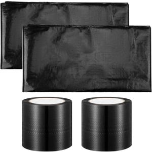 4 Pcs Mobile RV Bottom Repair Kit Include 4" x 88 ft Belly Waterproof Repair Tape and 72" x 30 ft Mobile Home Bottom Board Material for Home Awning Camper Travel Trailer Tear Patch