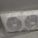 Comfort Zone 9-Inch 3-Speed Reversible Twin Window Fan Dual Blade Window Exhaust Fan with Auto-Locking Expanders, 22.25" to 33" Wide Tabletop Feet & Removable Bug Screen included