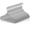 Casafield 50 Velvet Kid's Hangers - 14" Size for Children's Clothes - Gray