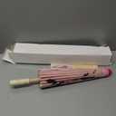 Xuniea 2 Pcs Cherry Blossom Decor Set Including 22 Inches Chinese Japanese Oiled Paper Umbrella and 8.3 Inches Foldable Handheld Silk Folding Hand Fan for Wedding Birthday Party Favor Decoration