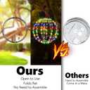 Joomer Battery Operated Christmas Ball Lights 2Pack, 13IN & 11IN Foldable Metal Sphere Lights, Waterproof 8 Lighting Modes with Timer Function, Hanging Light for Christmas Decorations (Multicolor)