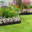 2026 New Edging for Landscaping - Garden Edging Border-4 in Tall-Plastic Stone Effect for DIY Landscape,Lawn&Flower Bed (Black, 40 Pcs)