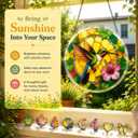 Acrylic Suncatcher Puzzle, 83 Pieces Unique Hummingbird Sun Catcher Puzzle Kit for Doors Garden and Window Hanging, DIY Suncatcher Kits for Adults, 7.4 in