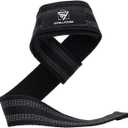 SWOLLHOUSE Knee Wraps + Wrist Wraps + Weight Lifting Straps Bundle (3 Pairs) for Weightlifting Bodybuilding Strength Training Workout Gym, Fitness Protective Set for Men & Women