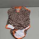 popvil Women's One Piece 2025 Tummy Control Swimsuits Neon Color Block Swimwear Deep V Neck Slimming Bathing Suit (Large, Leopard)