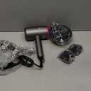 Slopehill Professional Ionic Hair Dryer, Powerful 1800W Fast Drying Low Noise Blow Dryer with 2 Concentrator Nozzle 1 Diffuser Attachments for Home Salon Travel (Grey)