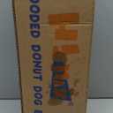 Himax Small Cat & Dog Bed with Cover, Calming Dog Bed for Small Dogs,Anti-Anxiety Donut Dog Bed with Attached Blanket,Washable Round Fluffy Pet Bed (20"/26"/35")Light Grey