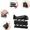 Hand and Forearm Grip Trainer Kit 6 Pieces: Hand Gripper - Finger Rings - Stress Ball - Forearm Exerciser - For Gym, Calisthenics- Rock Climbing - Powerlifting - Strength Sports. (Black)