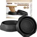 Bed Bug Interceptors, 4 Pack Bed Bug Traps, Insect Detector for Bed, Sofa & All Furniture, 24/ 7 Monitor, 360° Protection for Your Family's Peaceful Sleep, Black