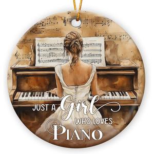Piano Ornament 2025 - Piano Ornaments for Christmas Tree, Music Gifts for Girls, Women, Friends, Teacher - Ceramic Ornament for Christmas Tree Decorations