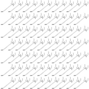 100 Pack Peg Board Hooks, 4 Inch Stainless Steel Pegboard Hooks, Shelving Display Hanging Peg Board Holders for 1/8 Pegboards for Garage, Office,Kitchen, Store