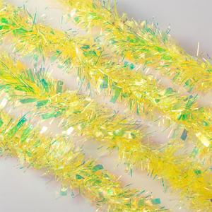 26.2 Feet Tinsel Garland, High-Shine and Fluffy, for Birthday, Weddings, Halloween, Christmas, Party Decorations, Indoor Outdoor Party Supplies, Yellow