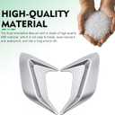 2 PCS 3D Shark Car Hood Air Vent Cover, 6.69" x 8.11" ABS Fender Wing Side Air Flow Decor Trim, Adhesive Anti-Scratch Cars Side Vent Fender Cover, Universal for Car SUV Truck (Silver)