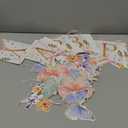 Pre-strung Flower Happy Birthday Banner, Floral Party Decorations, Women Birthday Decorations Wildflower, Wild One Flower Party Decor Girl (Pink Purple)