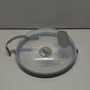 Microwave Splatter Cover with Water Steamer for Food - 10 Inch Steam Microwave Splatter Guard with Handle Plate Covers for Heating Food Splash Oven Lid with Built in Steamer (Grey)